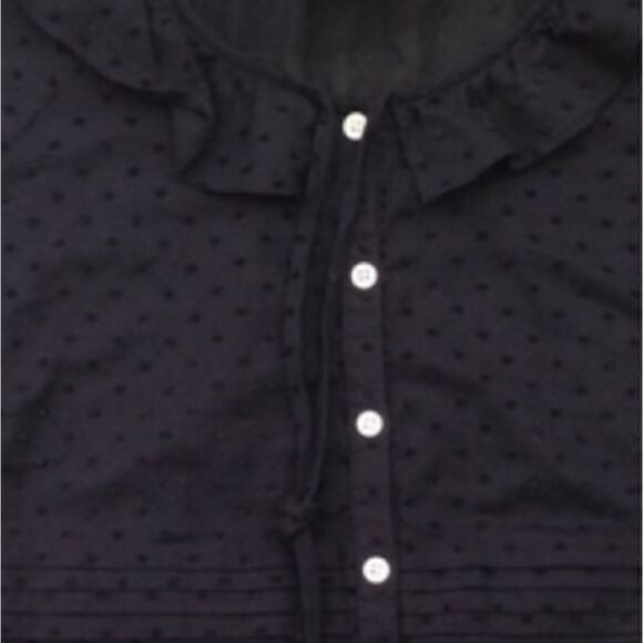 J CREW Swiss Dot Ruffle Cotton Shirt - Picture 7 of 14